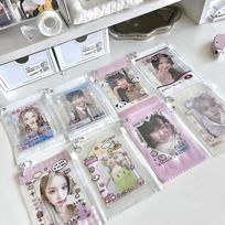 Mielas Skaidrus Saldainių Maišelis 3 Colių Kpop Kortų Dėklas Laikiklis Fotokortės Laikiklis Kortų Plėvelės Žaidimo Kortų Apsauga