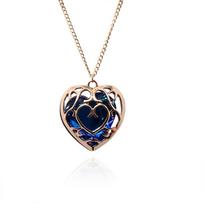 The Legend Of Zelda Crystal Necklace With Alloy Pendant For Anime Cosplay And Gift Blue Necklace