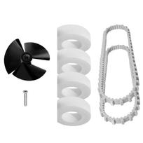 Climbing Wheels Set White, Black Pool Cleaner Impeller Plastic And Rubber Construction 7-piece Set Pool Robot Repair China Mainland