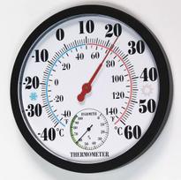 TH9250P-25CM Temperature and Humidity Meter Black Shell Euro Disk Color Red Needle