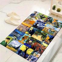 Van Gogh Painting Carpet Rug for Living Room Bedroom Home Sofa Decoration,Kids play Non-slip Floor Mat 40x60cm( 15x23in )