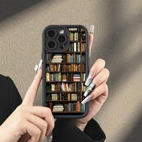 Vintage book bookshelf for iPhone case Apple 11/12/13/14Pro/15/16 phone case 78 Apple 7/8/se2 juoda