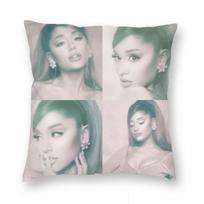 Ariana Grande Positions Pillowcase Polyester Linen Velvet Creative Zip Decor Home Cushion Cover 45X45 Peach skin 18*18(CM)-1Pcs