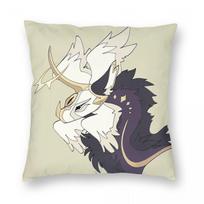 Creatures Of Sonaria Aereis Square Pillowcase Polyester Linen Velvet Pattern Zip Decorative Pillow Case Car Cushion Cover 45X45 Peach skin 18*18(CM)-1Pcs
