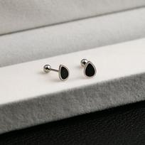 Fashion Black Drop Oil Stainless Steel Earrings For Women Classic Mini Butterfly Heart Cross Flower Star Stud Earrings Jewelry