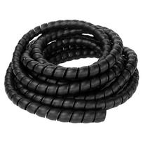 1/5M Winding Tube Wire Organizer Cable Protection Sleeve Tube Protection Sleeve Spiral Wrap Winding Protector 8/10/14/16/20/25mm (Black,8mm X 1Meter) juoda