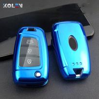 Plating Soft Tpu Auto Folding Key Fob Case Cover Mount Housing Fit For Hyundai Elantra Solaris Santa Fe Verna Tucson I35 I40Genesis F
