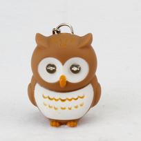 Fashion Owl Light Sounds Keyring Lanterns Key Ring Hooting LED Funny Toy Keychain Cute ruda
