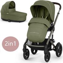 Cybex 2in1 vežimėlio komplektas Talos S LUX V2 TPE Moss Green, žalias