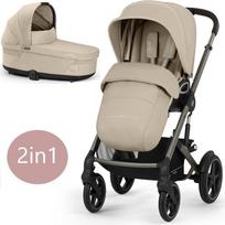 Cybex 2in1 vežimėlio komplektas Talos S LUX V2 TPE Almond Beige, smėlio spalvos