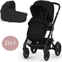Cybex 2in1 vežimėlio komplektas Talos S LUX V2 BLK Moon Black, juodas