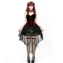Halloween Adult Duchess Vampire Dark Gothic Witch Stage Cosplay Party Dress S juoda