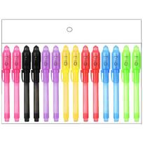 7/14 Pcs Invisible Ink Pen with Lamp Spies Pen Secret Pen Magics Pen for Kids Secret Communication