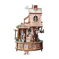 DIY 3D Wooden Puzzle Tree House Music Box Miniature Model Kits Assembly Jigsaw Puzzles for Friends Birthday Gifts gelsvai ruda