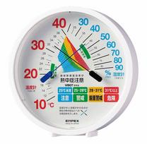 EMPEX Weather Temperature and Humidity Environmental Monitoring Gauge Made in x 12 x cm Meter, Gauge, Thermometer/Humidity [Heatstroke Warning], balta