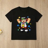 Kids Roblox Gamer TShirt Cool Skateboard Character Print Short Sleeve Cotton Casual Summer Tee 100