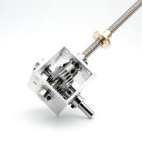 1:20 Sliekinis Pavarų Dėžė T8 Varžtas Reduktorius Ilgas Sriegiuotas Velenas Metalinė Pavarų Dėžė Didelis Sukimo Momentas 250-600mm „Pasidaryk pats“ Roboto Modelio Rinkinys 8MM shaft diameter gray