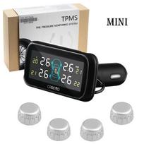 CAREUD TPMS U903 Wireless Tire Pressure Monitoring System 4 Mini External Sensor Battery Change LCD Screen Alarm Car TPMS Tool
