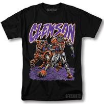 Clemson Tigers Shirt Skeleton Vintage Style Graphic Design T-shirt XL