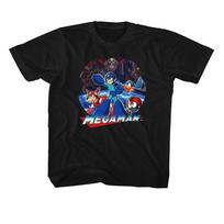 Mega Man Collage Black Youth T-Shirt M