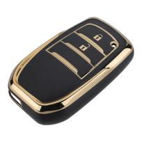 Kinotaka Toyota TPU 2 Button Smart Key Case for Yaris juoda