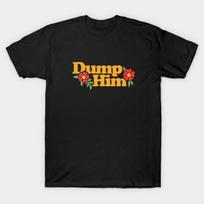 Asian Size Men Black Print T-shirt Dump Him No-Cut Print Cotton Tshirt 4XL juoda