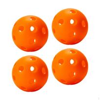 Patalpų piklbolo kamuoliukai 74 mm 26 skylutės treniruočių žaislinis kamuoliukas golfo tuščiaviduris aikštelėms Orange 4pcs