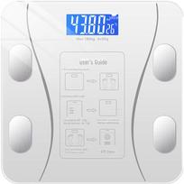 Bluetooth Kūno Riebalų Svarstyklės Moterims - Tikslios Buitinės Elektroninės Svarstyklės Bluetooth Battery Model - Small Waist balta