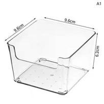 Akrilo laikymo dėžutė Skaidri darbalaukio organizatorius didelės talpos saugojimo dėžutė 19.6x9.5x6.2cm white