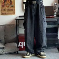 Baggy Jeans Men's Oversize Cargo Korean Black Wide Pants Streetwear Hip Hop Harajuku Male Fashion Straight Denim Pants S