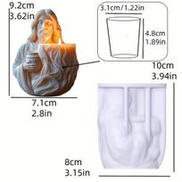 New Jesus Flower pot succulents Resin Silicone Mold God Jesus Goddess Mary Candle Cup Storage Box Gypsum Mould candle holder