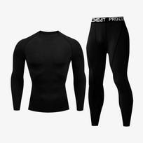 Sportinis kostiumas Nauji vyriški suspaudimo bėgimo rinkiniai Kvėpuojantys Tvirtai Treniruojantis Krepšinis Rashguard Sportinis kostiumas Vyriškas 2 dalių komplektas Drabužiai L juoda