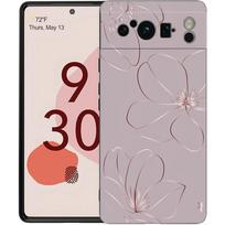 Phone Case For Google Pixel 9 8 8A 7 7A 6 Pro XL 6A 5G Black Soft Shockproof Back Cover TPU Shell Gold Rose Love Heart For Pixel 6