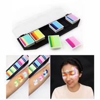 Facial Water-Soluble Body Painting Face Makeup Palette for Kids Adults Stage Halloween Cosplay Party Art Supplies Makeup Kit