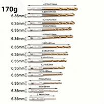 13-Piece Cobalt Twist Drill Bit Set - Hex Shank, Woodworking Hole Opener
