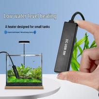 USB Mini Fish & Reptile Heater Stick for Turtle, Betta, Frog Tanks - Low Water Level Compatible 5W (No Adapter) gray