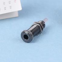 Electric Guitar Bass 6.35mm Socket Stereo 1/4 Inch Output Jacks Plug Brass Straight Tube Style Jack Anti-noisy Plug Socket tamsiai pilka spalva