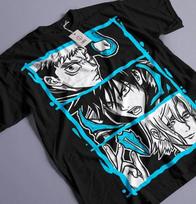 Jujutsu Kaisen Tshirt Itadori Megumi Nobara Anime Gift Black Tshirt All Size S
