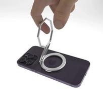 Adjustable Magnet Finger Ring Magnetic Stand Cell Phone Holder For Magsafe iPhone 17 16 15 Xiaomi Macsafe Cellphone Bracket Desk sidabras