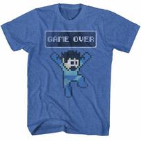 Mega Man Game Over Royal Heather Adult T-Shirt XXXXL