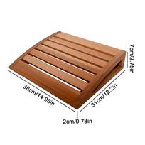 Natural Wooden Sauna Pillow Non-Slip Breathable Headrest Neck Support for Home Commercial Use Relaxing Resting Sauna Experience brown