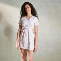 Virgio Women Mini Length Regular Fit And Flare Fit V-Neck Dress S rožinė