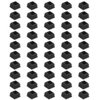 Geras kėdės kojos plastikinis uždengimo galas kvadratiniam vamzdžiui juodas 20x20mm 50 vnt. juoda
