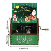 Christmas Music Box Snow House Ornaments with LED Light Resin Rotating Music Figurines Home Christmas Decorations New Year Gift