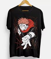 Anime Gojo TShirt Megumi Itadori Yuji Jujutsu Kaisen Sukuna Black Tee S