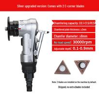 Gaobao 45° pneumatinis mini nuožulnavimo ir šlifavimo staklės Silver with R Blade