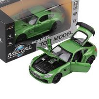 1/32 BENZ AMG GTR žaislinio automobilio modelis Metalinis žaislas Sportinis automobilis Garsas ir šviesos žaislai Atitraukiamas Mustang automobilio modelis Vaikų žaislai Dovanos berniukams žalia