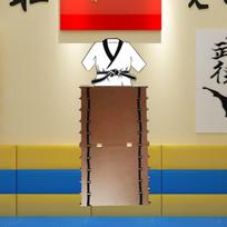 Wood Karate Belt Display Rack Organizer Stand Lightweight Practical Wall brown