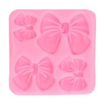 Fondant Mold Stick Proof Easy Release Odorless Silicone Bow Baking Mold for Cake Decoration