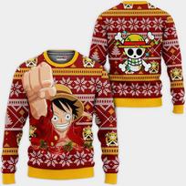 New Japanese Anime Luffy Zoro Bandai One Piece 3D Pullover Round-neck Long Sleeved Men Fun Fashionable Pullover S gray
